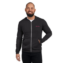 Load image into Gallery viewer, 'Lulu's Luxuries' Pink Embroidery Unisex Zip Hoodie