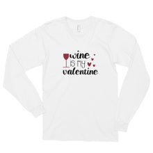 Load image into Gallery viewer, ‘Wine Is My Valentine’ Long sleeve unisex t-shirt MADE IN USA