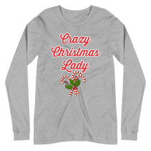 Load image into Gallery viewer, 'Crazy Christmas Lady Candy Canes' Unisex Long Sleeve Tee