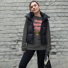 Load image into Gallery viewer, 'Crazy Christmas Lady Candy Canes' Unisex Long Sleeve Tee