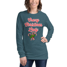 Load image into Gallery viewer, 'Crazy Christmas Lady Candy Canes' Unisex Long Sleeve Tee