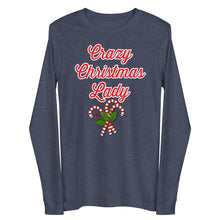Load image into Gallery viewer, 'Crazy Christmas Lady Candy Canes' Unisex Long Sleeve Tee