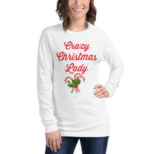 Load image into Gallery viewer, 'Crazy Christmas Lady Candy Canes' Unisex Long Sleeve Tee