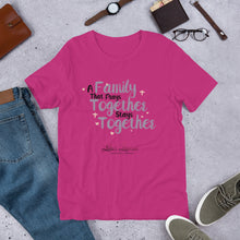 Load image into Gallery viewer, ‘A Family That Prays Together Stays Together’ Short-Sleeve Unisex T-Shirt