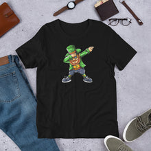 Load image into Gallery viewer, 'Dabbing Leprechaun Green St. Patrick's Day' Short-Sleeve Unisex T-Shirt