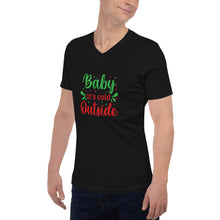 Load image into Gallery viewer, 'Baby It's Cold Outside' Unisex Short Sleeve V-Neck T-Shirt