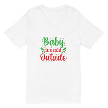Load image into Gallery viewer, 'Baby It's Cold Outside' Unisex Short Sleeve V-Neck T-Shirt