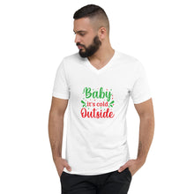 Load image into Gallery viewer, 'Baby It's Cold Outside' Unisex Short Sleeve V-Neck T-Shirt