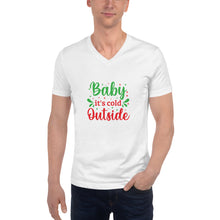 Load image into Gallery viewer, 'Baby It's Cold Outside' Unisex Short Sleeve V-Neck T-Shirt