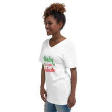 Load image into Gallery viewer, 'Baby It's Cold Outside' Unisex Short Sleeve V-Neck T-Shirt