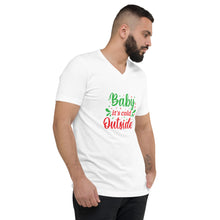 Load image into Gallery viewer, 'Baby It's Cold Outside' Unisex Short Sleeve V-Neck T-Shirt