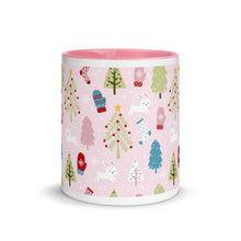 Load image into Gallery viewer, Pink Holiday Mug with Pink Color Inside