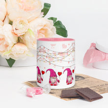 Load image into Gallery viewer, 'Gnome Love You' Heart Mug with Pink Color Inside