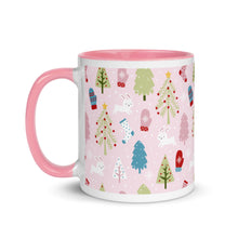 Load image into Gallery viewer, Pink Holiday Mug with Pink Color Inside