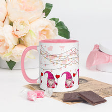 Load image into Gallery viewer, 'Gnome Love You' Heart Mug with Pink Color Inside