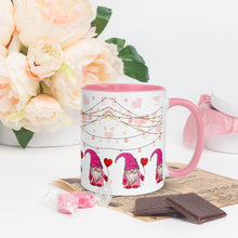 Load image into Gallery viewer, 'Gnome Love You' Heart Mug with Pink Color Inside