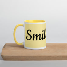 Load image into Gallery viewer, 'Smile' Mug with Yellow Color Inside
