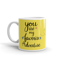 Load image into Gallery viewer, 'You Are My Favorite Adventure Yellow Travel' Mug