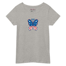 Load image into Gallery viewer, 'Butterfly In The USA' Women’s Organic T-Shirt