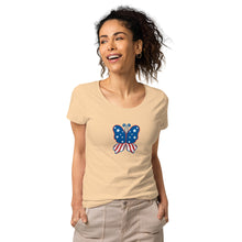 Load image into Gallery viewer, 'Butterfly In The USA' Women’s Organic T-Shirt