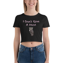 Load image into Gallery viewer, 'I Don't Give A Hoot Owl' Women’s Crop Tee