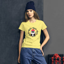 Load image into Gallery viewer, 'Penguin Wreath Holiday' Women's short sleeve t-shirt