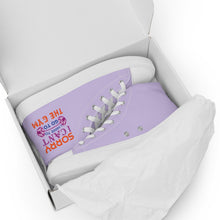 Load image into Gallery viewer, 'I'm Sorry I Can't - At The Gym' Women’s Purple High Top Canvas Shoes