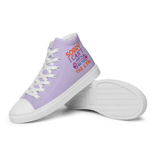 Load image into Gallery viewer, 'I'm Sorry I Can't - At The Gym' Women’s Purple High Top Canvas Shoes