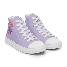 Load image into Gallery viewer, 'I'm Sorry I Can't - At The Gym' Women’s Purple High Top Canvas Shoes