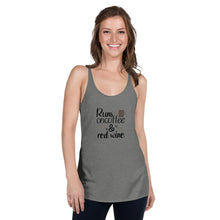 Load image into Gallery viewer, 'Runs On Coffee & Red Wine' Women's Racerback Tank