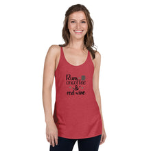 Load image into Gallery viewer, 'Runs On Coffee & Red Wine' Women's Racerback Tank