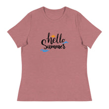 Load image into Gallery viewer, 'Hello Summer' Women's Relaxed T-Shirt