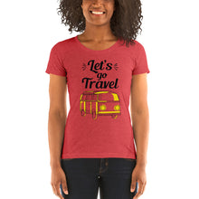 Load image into Gallery viewer, 'Let's Go Travel' Ladies' short sleeve t-shirt