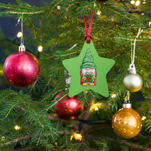 Load image into Gallery viewer, Holiday Gnome Green Wooden Ornaments