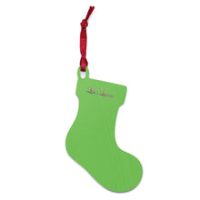 Load image into Gallery viewer, Holiday Gnome Green Wooden Ornaments