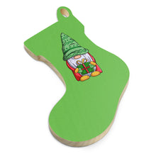 Load image into Gallery viewer, Holiday Gnome Green Wooden Ornaments