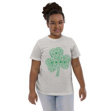 Load image into Gallery viewer, 'Paw Leaf Clover' Youth unisex jersey t-shirt