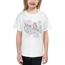 Load image into Gallery viewer, 'Narwhal Unicorn Whale Princess' Youth Short Sleeve T-Shirt