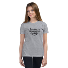 Load image into Gallery viewer, 'Life Is Better When You're Laughing' Unisex Youth Short Sleeve T-Shirt