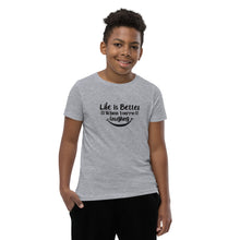 Load image into Gallery viewer, 'Life Is Better When You're Laughing' Unisex Youth Short Sleeve T-Shirt