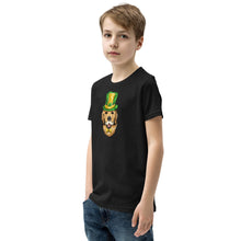 Load image into Gallery viewer, 'St. Patrick's Day Golden Retriever Dog' Unisex Youth Short Sleeve T-Shirt