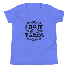 Load image into Gallery viewer, 'I Do It For The Tacos' Unisex Youth Short Sleeve T-Shirt