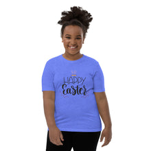 Load image into Gallery viewer, 'Happy Easter' Unisex Youth Short Sleeve T-Shirt