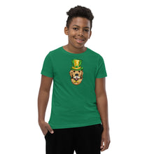 Load image into Gallery viewer, 'St. Patrick's Day Golden Retriever Dog' Unisex Youth Short Sleeve T-Shirt