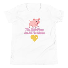 Load image into Gallery viewer, 'This Little Piggy Ate All The Cheese' Unisex Youth Short Sleeve T-Shirt