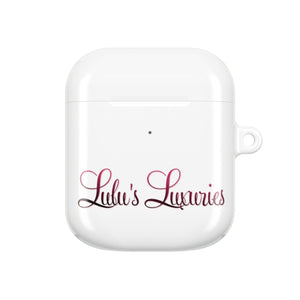 'Lulu's Luxuries' Stylish AirPod Cases, Personalized AirPod Cover, Trendy Headphone Cases, Gift for Music Lovers, Cute Tech Accessories