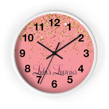 Load image into Gallery viewer, Chic Sparkling Wall Clock - Elegant Home Decor, Gift for Her, Glamorous Wall Art, Modern Timepiece, Pink and Gold Design
