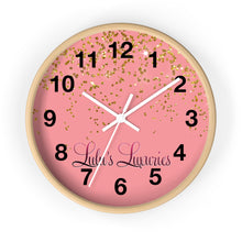 Load image into Gallery viewer, Chic Sparkling Wall Clock - Elegant Home Decor, Gift for Her, Glamorous Wall Art, Modern Timepiece, Pink and Gold Design
