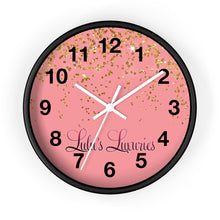 Load image into Gallery viewer, Chic Sparkling Wall Clock - Elegant Home Decor, Gift for Her, Glamorous Wall Art, Modern Timepiece, Pink and Gold Design
