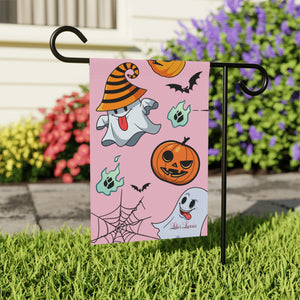 'Happy Pink Halloween' Garden & House Banner